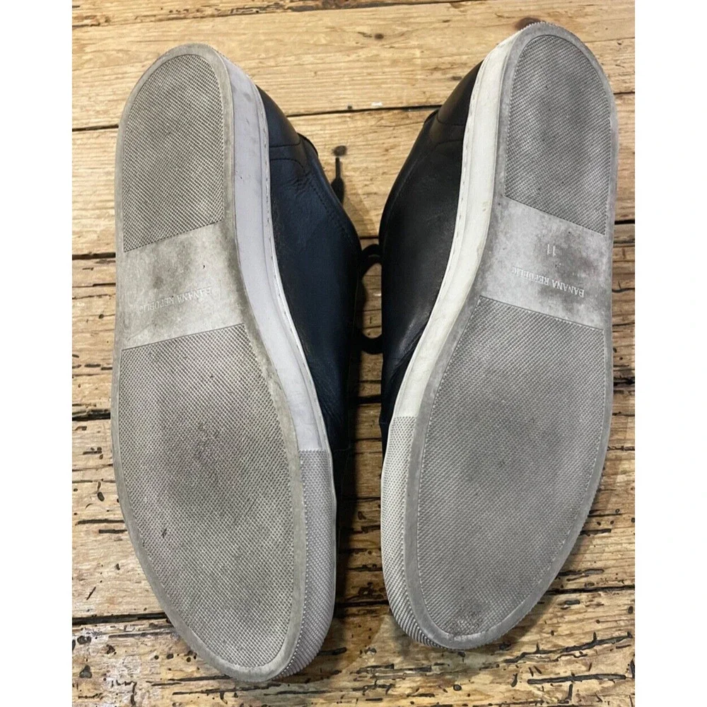 Banana Republic Men's size 11 Black Faux Leather Fashion Shoes